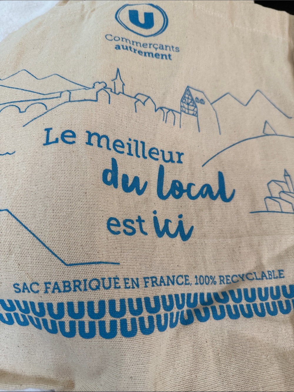 France 🇫🇷 French Tote Bag Commercants Autrement -NOT Sezane brand